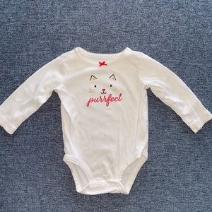 Carter’s “Purrfect” kitty onesie 6m